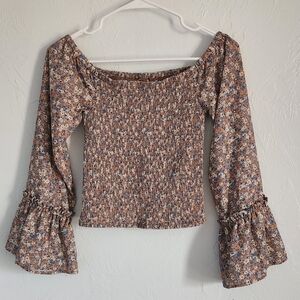Willow Brown and Cream Floral Blouse
